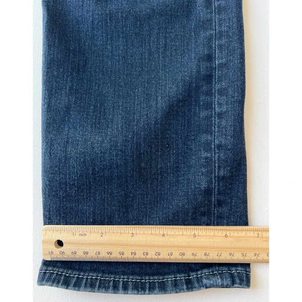 True Religion Jeans 34 Rocco Mens Relaxed Skinny Dark Distressed Stretch Denim